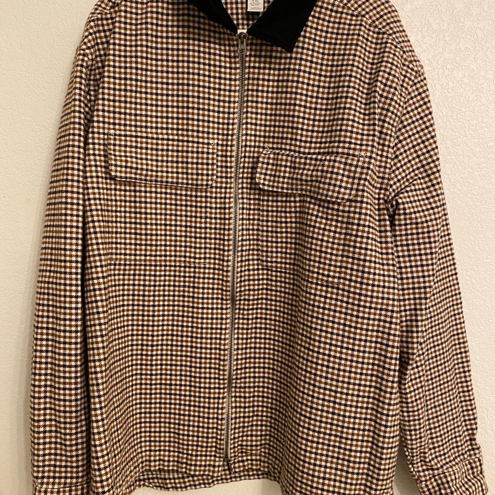 Plaid Zip-Up Jacket